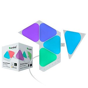 Luz de Recreação Nanoleaf Forma Mini Triangular - Pacote com 5 Lâmpadas Inteligentes