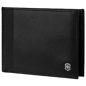 Carteira Masculina Victorinox Altius Alox Slim Bi-Fold - Preta