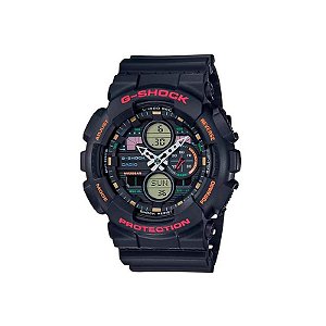 Relógio Masculino G-Shock Casio GA-140-1A4 Preto e Vermelho