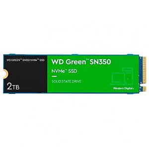 SSD M.2 NVMe WD Green SN350 2TB - Leitura 3200MB/s, Gravação 3000MB/s, WDS200T3G0C