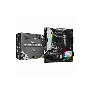 Placa Mãe Asrock B450M Steel Legend para Processadores Am4 e Memória DDR4