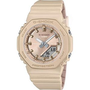Relógio Casio G-Shock Gma-P2100St-9Adr Feminino Analógico/Digital Creme E Dourado