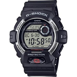 Relógio Masculino Digital Casio G-Shock G-8900S-1Dr Preto E Prata