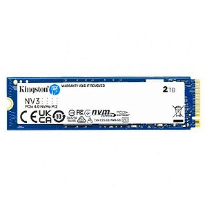 SSD Kingston NV3 2TB M.2 NVMe - Leitura até 6000MB/s e Gravação 5000MB/s - SNV3S/2000G