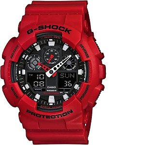 Relógio Casio Ga-100B-4Adr Masculino Analógico E Digital Resistente E Estiloso