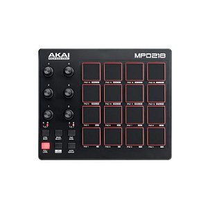 Controlador MIDI Akai MPD218 para Produção Musical e Performance Ao Vivo