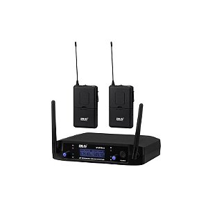 Microfone Sem Fio BLG UF-2070B K2 - Conjunto com 4 Microfones - Cor Preta