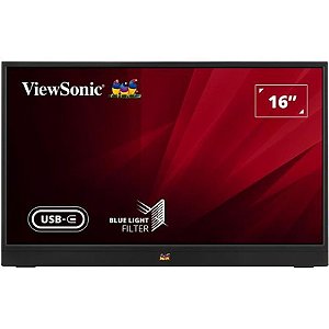 Monitor Portátil LED Viewsonic VA1655 16 FHD IPS - Preto