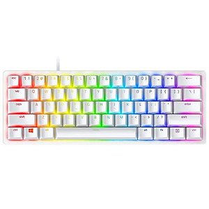 Teclado Gamer Razer Huntsman Mini RZ03 Branco - Switch RGB Roxo Mecânico