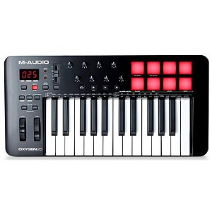Teclado Controlador MIDI M-Audio Oxygen 25 MKV - 25 Teclas para Produção Musical