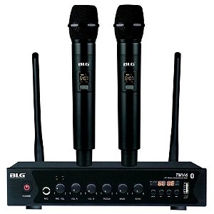 Microfone Sem Fio de Mão TMV-6 UHF 2 Canais