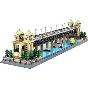 Blocos de Montar Arquitetura: Ponte Yangtze em Wuhan - 6223 (1454 Peças)