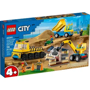 Conjunto de Construção Lego City com Caminhões e Guindaste de Demolição 60391 - 235 Peças