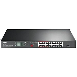 Switch Gerenciável TP-Link TL-SL1218P 16 portas 10/100 Mbps + 2 PoE+