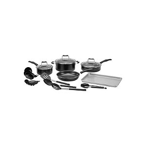 Conjunto de Panelas Antiaderentes Cuisinart Premium Chef Preto - 22 Peças
