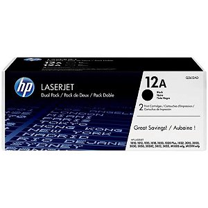 Toner Hp Q2612Ad 12A Duplo Preta