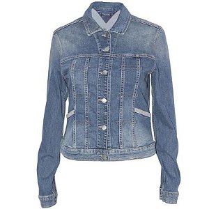 Jaqueta Jeans Feminina Tommy Hilfiger Lavado - Modelo Ww0Ww16427-911 02
