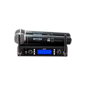 Sistema de Microfone Sem Fio UHF6200M Gemini Duplo com Transmissão de Alta Qualidade