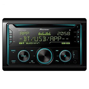 Rádio Automotivo Pioneer FH-S725BT 2DIN Bluetooth com Android e Spotify