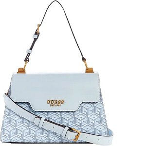 Bolsa Feminina Guess Sc874020 Azul Gelo Com Logo Elegante