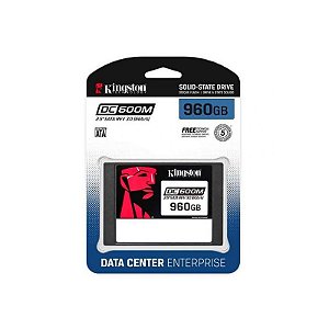 SSD Kingston DC600M 960GB SATA 3 para Servidor - Leitura 560MB/s, Gravação 530MB/s