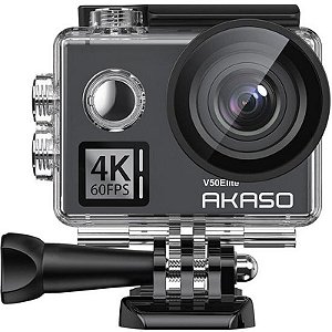 Câmera de Ação Akaso V50 Elite - 4K - 20MP - Zoom Óptico 8X - Conexão Wi-Fi - Cinza