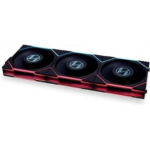 Ventoinha Cooler Lian Li Uni Fan TL LCD 120 RGB - 3 Ventoinhas Preto 12TLLCD3B