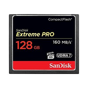 Cartão de Memória CompactFlash SanDisk Extreme Pro 128GB 160MB/s - Rápido e Confiável