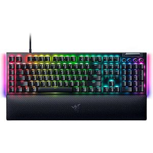 Teclado Mecânico Razer Blackwidow V4 com Switch Amarelo, RGB e Conexão USB-C - Preto