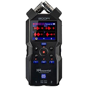 Gravador Zoom H4ESSENTIAL Profissional de Áudio Portátil