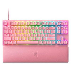 Teclado Gamer Razer Huntsman V2 RGB Switch Vermelho - Edição Rosa