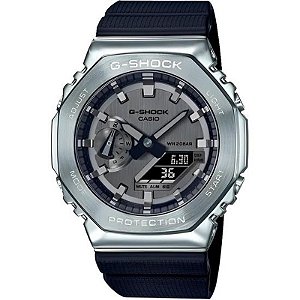Relógio Casio Gm-2100-1Adr Masculino - Estilo Moderno Em Cinza E Preto