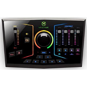 Mixer de Streaming M-Audio M-Game RGB com Interface Dupla