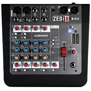 Mixer Allen & Heath Zedi 8 - Equipamento Profissional de Áudio