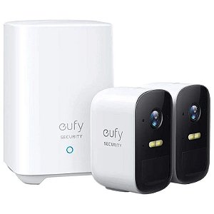 Kit de Segurança Residencial Eufy Anker com 2 Câmeras e HomeBase 2
