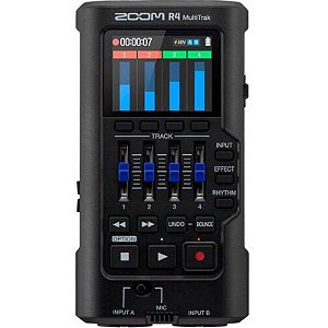 Gravador Multitrack Zoom R4 com 4 Canais de Áudio Profissional