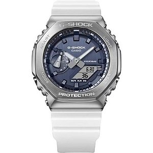 Relógio Casio G-Shock Gm-2100Ws-7Adr Masculino Analógico/Digital Branco E Cinza