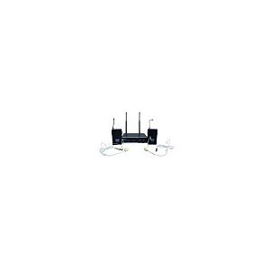 Microfone Sem Fio Uhf-282 Dourado (2 Fones De Ouvido)