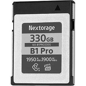 Cartão De Memória Cf Express Tipo B Nextorage 330Gb - 1950 Mb/S De Leitura E 1900 Mb/S De Grav.
