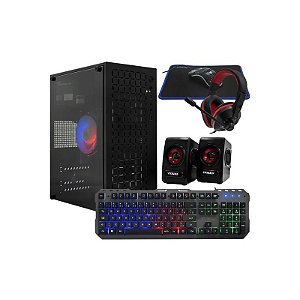 PC Gamer Intel Core i3 7100T, 16GB RAM, 240GB SSD, Geforce GT730, Kit Gamer - Preto