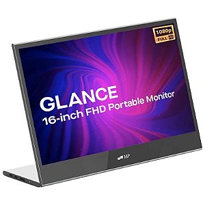 Monitor Portátil GLANCE 16" para Laptop - Mobile Pixels Preto (101-1009P01)