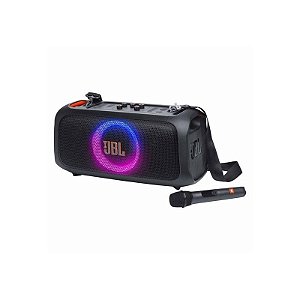 JBL Partybox On-The-Go: Caixa de Som Portátil Bluetooth com Microfone - Preto