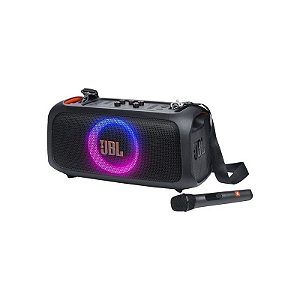 Caixa de Som JBL Partybox On-The-Go com Microfone Bluetooth 100W RMS IPX4 - Preto