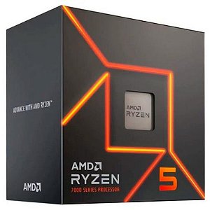 Processador AMD Ryzen 5 7600X 4.7GHz (Turbo até 5.3GHz) - Socket AM5, 38MB Cache, Box