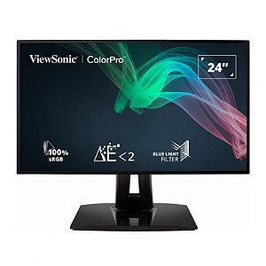 Monitor Viewsonic VP2458 24 FHD IPS - Conexões VGA e HDMI - Preto