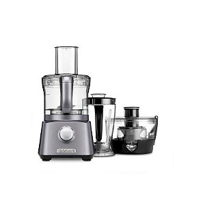 Processador + Liquidificador + Extrator De Suco Cuisinart Cfp-800 110V - Cinza  -> Multiprocessador De Alimentos 3 Em 1 Cuisinart Cfp-800 110V - Cinza
