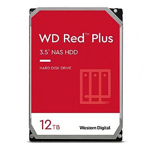 HD SATA3 12TB WD Red Plus NAS - Armazenamento de Dados de Alto Desempenho