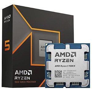 Processador AMD Ryzen 5 9600X AM5 5.4GHz Cache 38MB - Desempenho Avançado