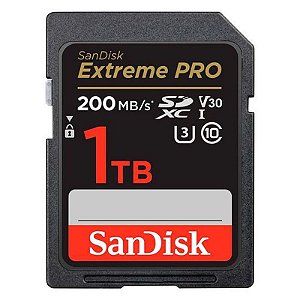 Cartão de Memória SD Sandisk Extreme Pro 1TB 200MB/s - Alta Performance para Câmeras e Videocameras