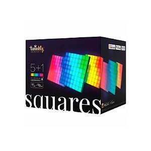 Lâmpadas Inteligentes Twinkly Em Quadrados 64 Rgb Wi-Fi/Bluetooth/Ip20 Usb